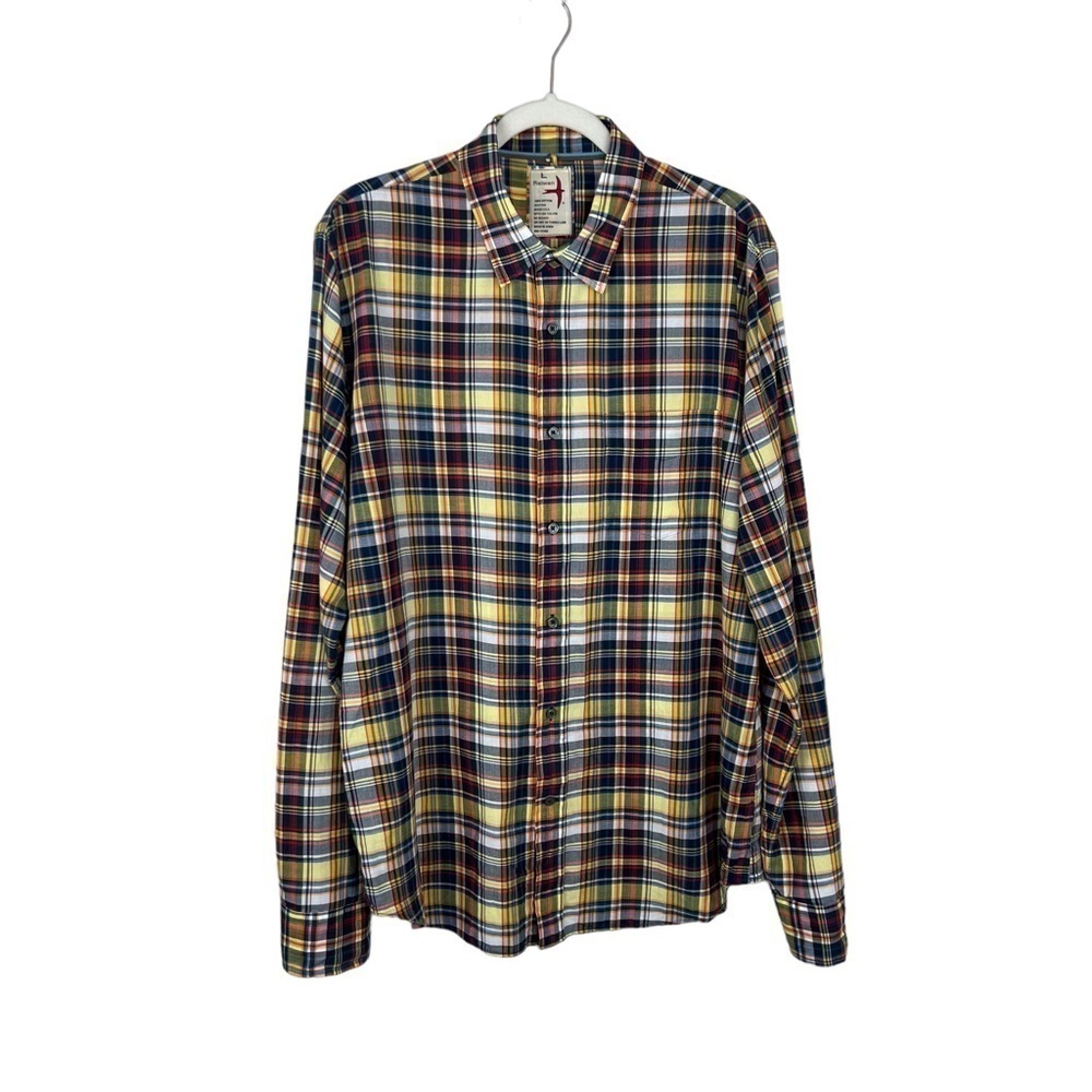 Relwen Plaid Long Sleeve Button Front Shirt